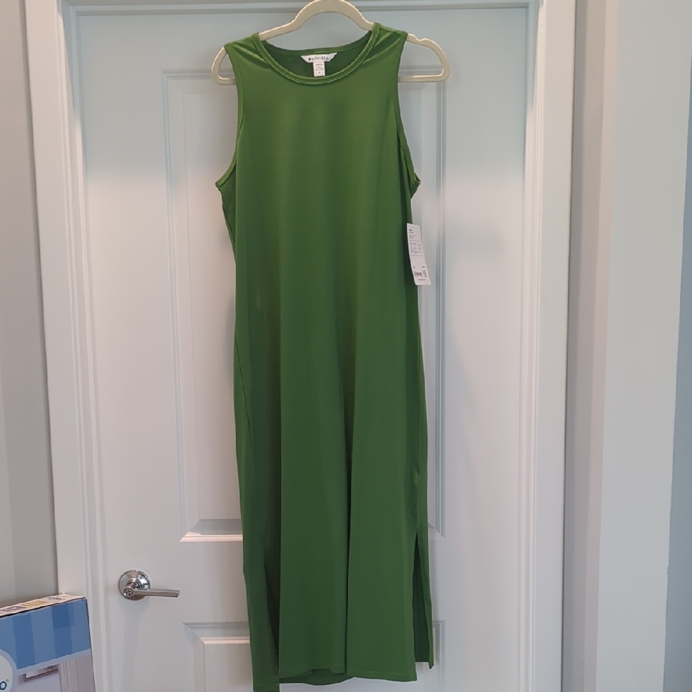 Athleta Vibrant Green MIDI Dress NWT